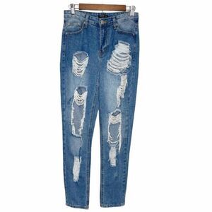 Nasty Gal High Rise Distressed Jeans Size 4